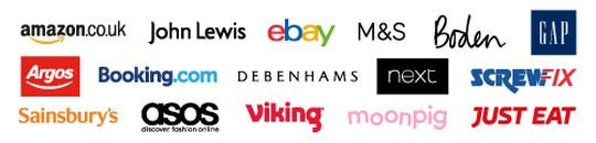 logos of retailers that support easy fundraising 